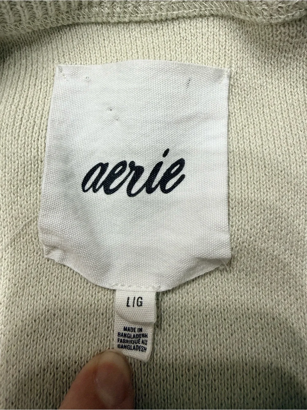 Aerie Light Mint Green Cotton Crewneck Sweatshirt Oversized Large